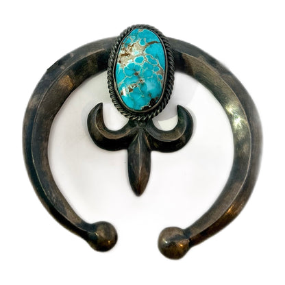 Paul Livingston Sterling Silver Turquoise Cabochon Pendant