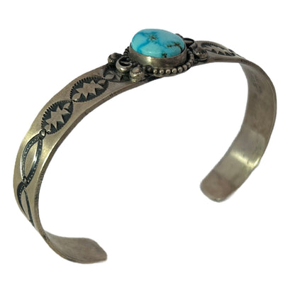 S. Cooke Sterling Silver Turquoise Cuff Bracelet