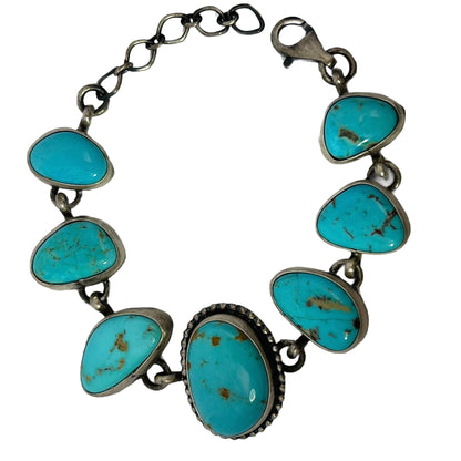Travis J. Sterling Silver & Turquoise Bracelet