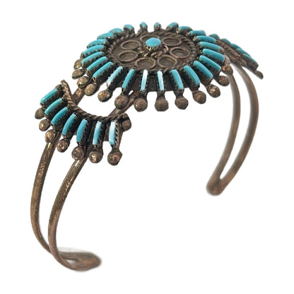 Native American Sterling Silver & Turquoise Cuff Bracelet