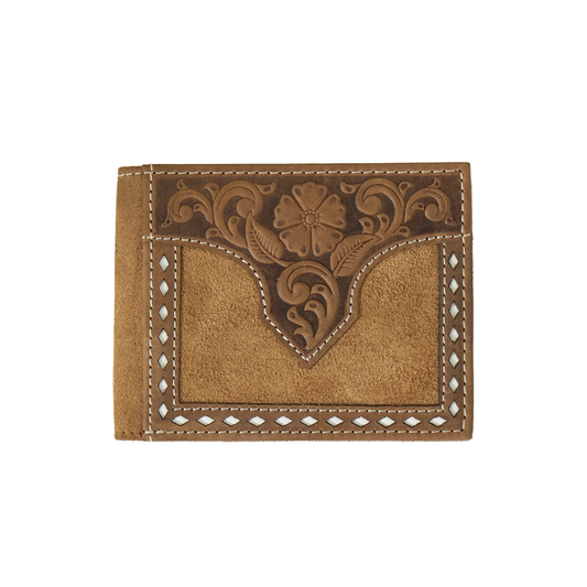 Nocona Men's Bifold Wallet with Leather Tooling