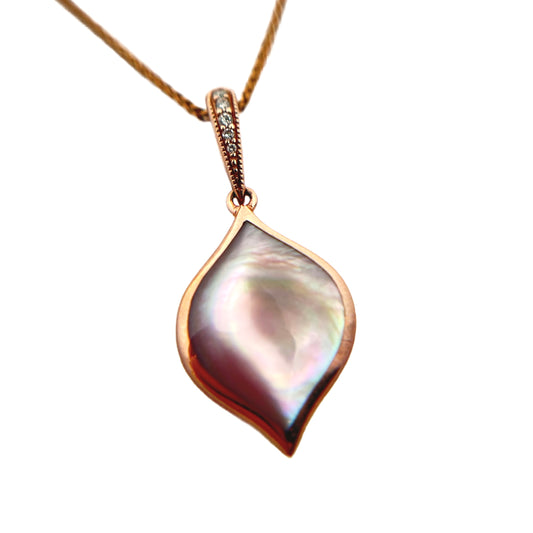 Kabana 14K Rose Gold Mother of Pearl & Diamond Pendant