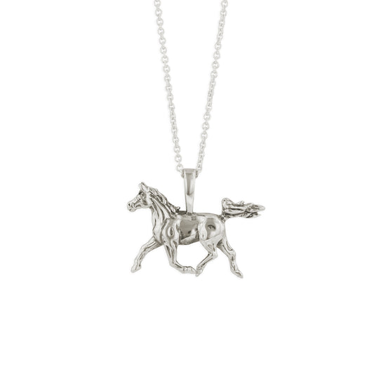 Kabana Rhodium-Plated Sterling Silver Horse Pendant