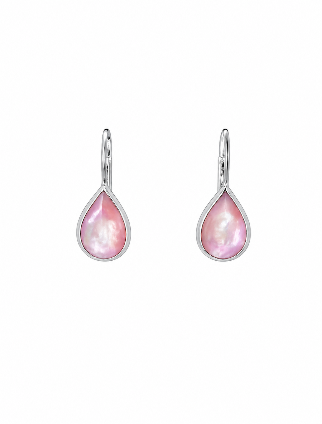 Kabana RP Sterling Silver & Pink Mother of Pearl Pull-Through Earrings
