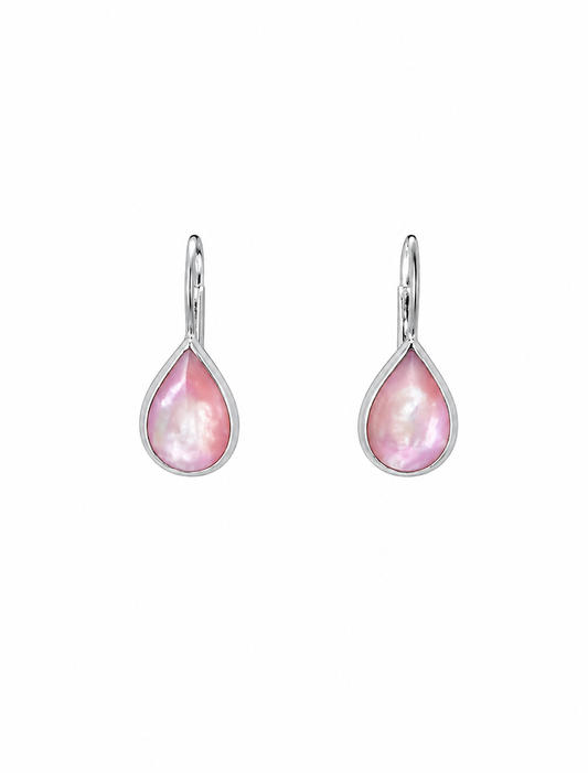 Kabana RP Sterling Silver & Pink Mother of Pearl Pull-Through Earrings