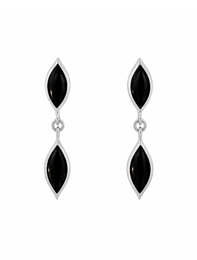 Kabana RP Sterling Silver & Onyx Earrings