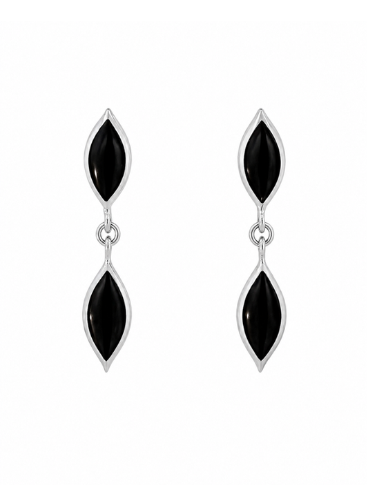 Kabana RP Sterling Silver & Onyx Earrings