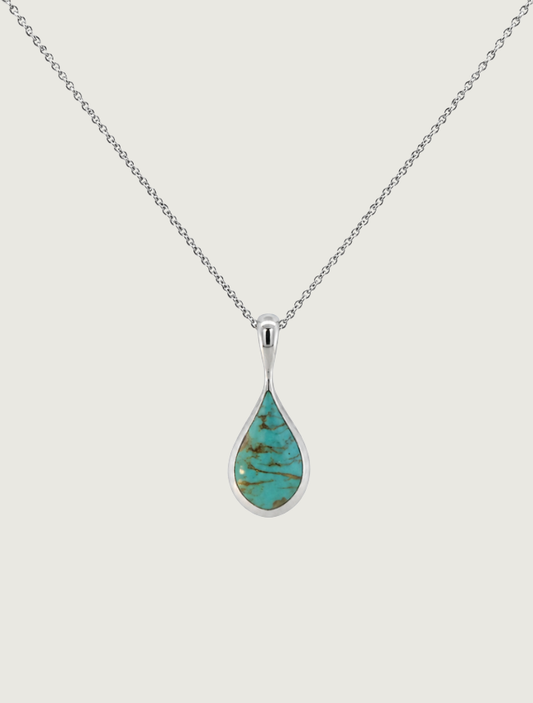 Kabana RP Sterling Silver & Turquoise Teardrop Necklace