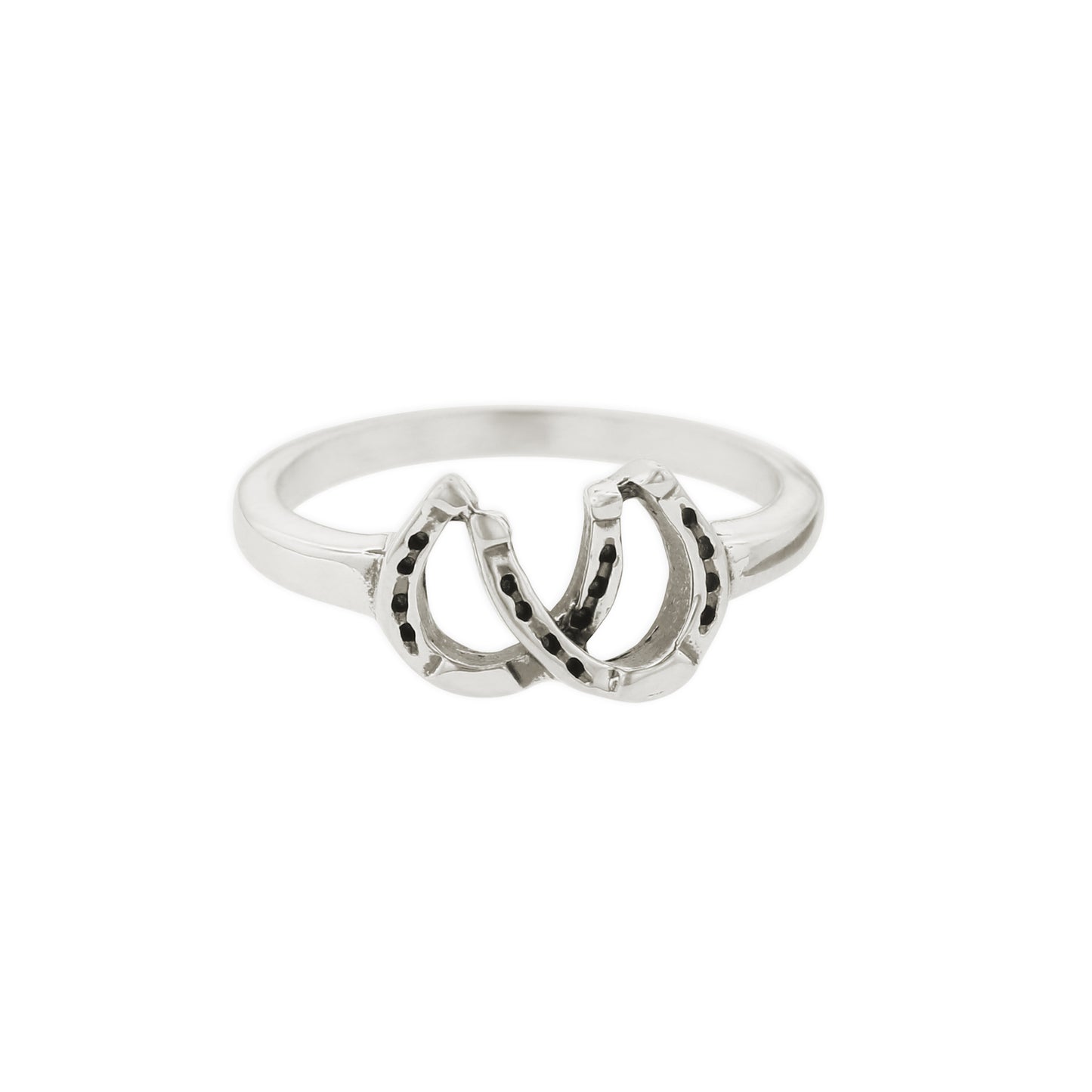 Kabana Rhodium-Plated Sterling Infinity Horseshoe Ring