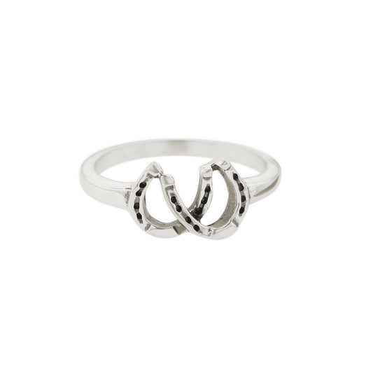 Kabana Rhodium-Plated Sterling Infinity Horseshoe Ring