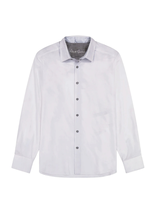 White button-up shirt on a white background