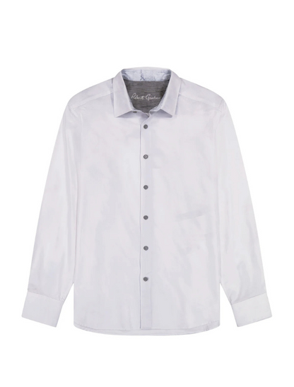 White button-up shirt on a white background