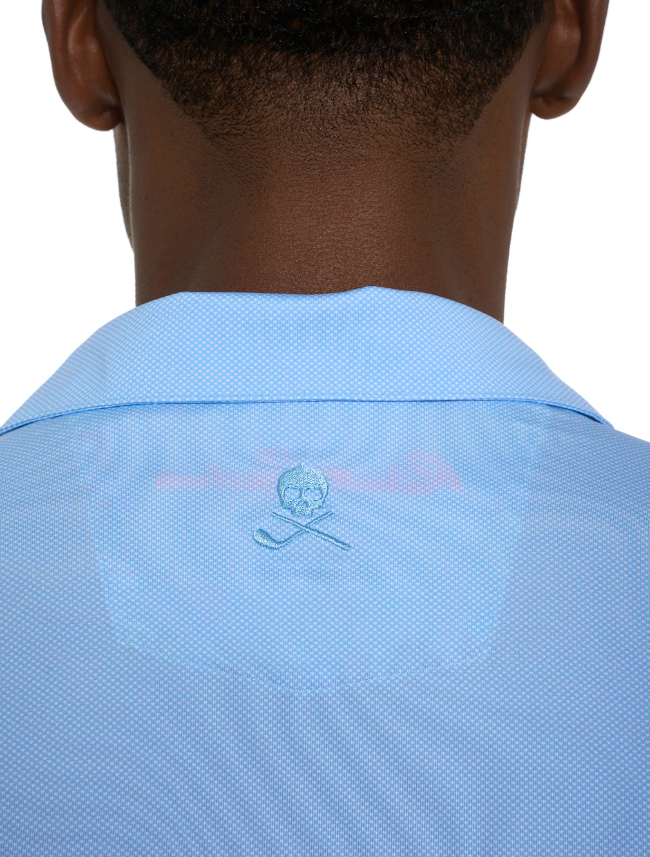 Back Collar of Hyde Polo with Robert Graham Signature logo
