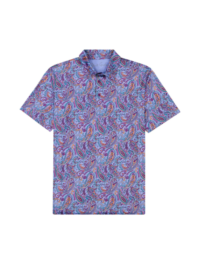 Product photo of Robert Graham Matos Polo – high-quality fabric and intricate pattern with signature designer details.