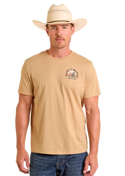 Rock & Roll Denim Men's 'Keepin' It Western' Graphic T-Shirt – casual western tee with bold front graphic and comfortable fit, perfect for everyday  western wear in scottsdale 