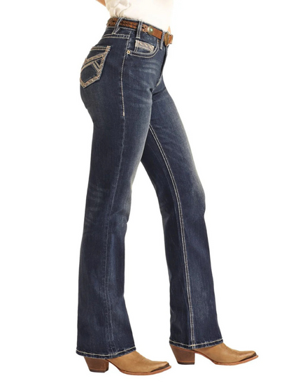 Blue jeans worn by a person on a white background