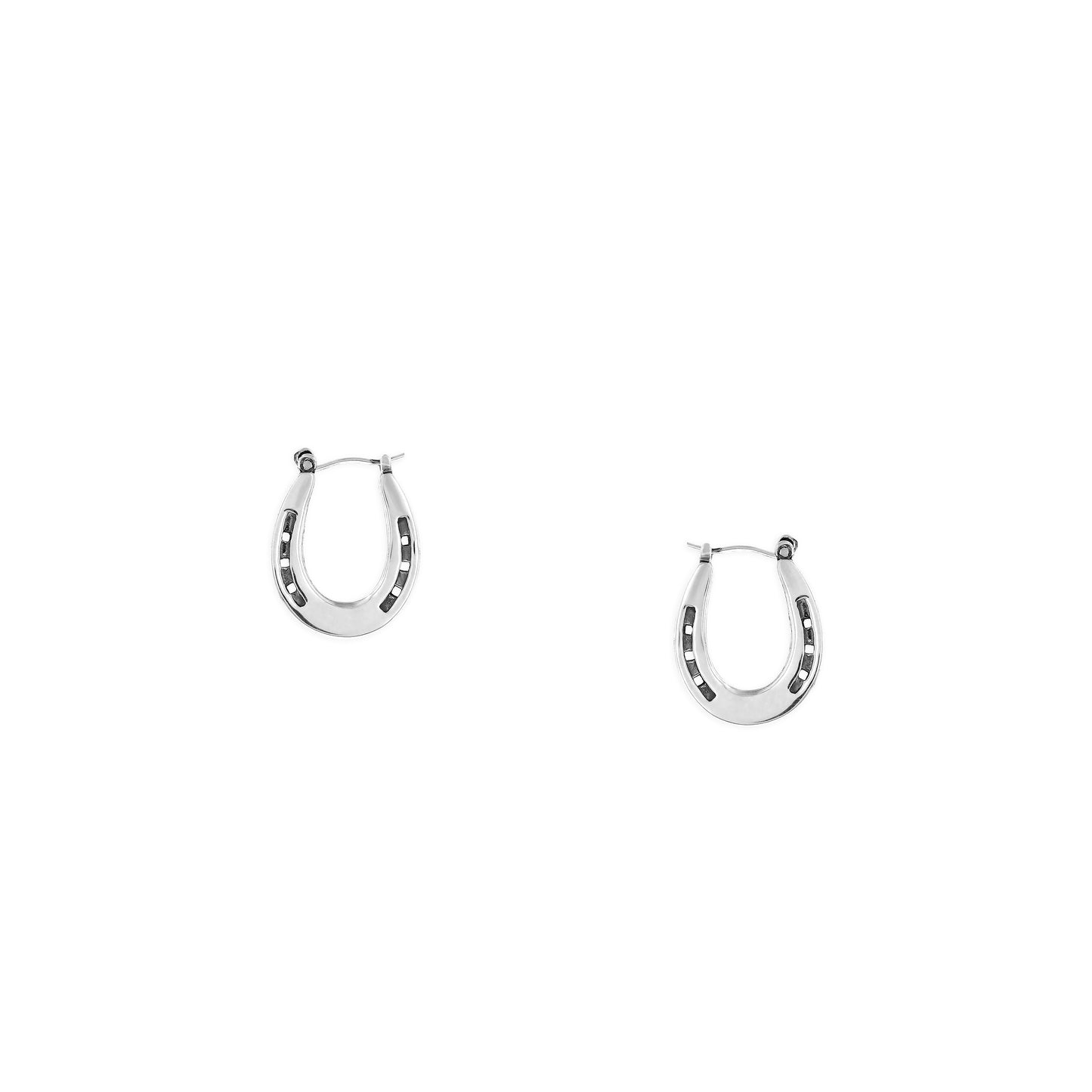 Kabana Rhodium-Plated Sterling Silver Horseshoe Earrings