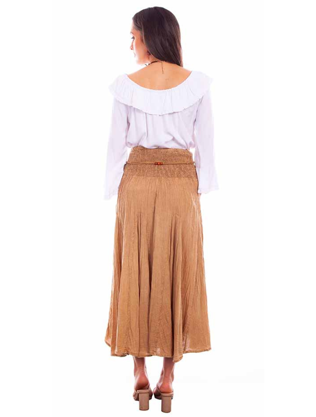 Scully women’s gathered waist maxi skirt – long western skirt with flowy fit, tiered design, and lightweight fabric for boho or country style outfits.