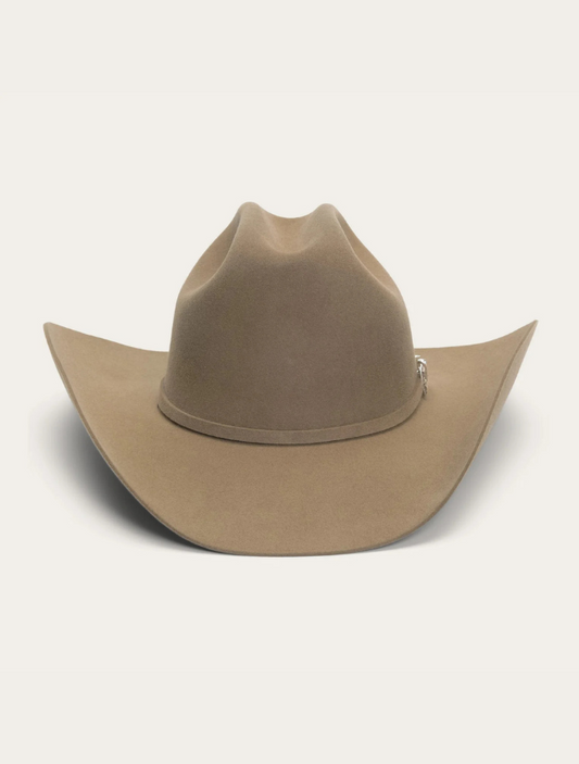 Stetson Skyline Cowboy Hat in Sahara, featuring a light tan color, classic wide brim, and a stylish ltimeless western look.