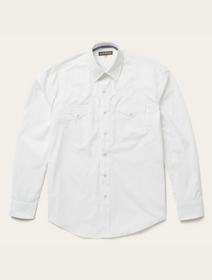 White button-up shirt on a light gray background