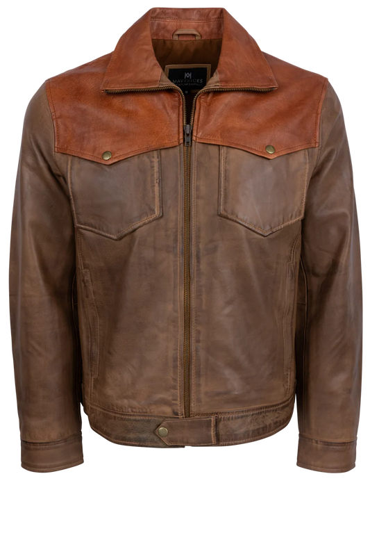 Mavericks Brown Leather Jacket