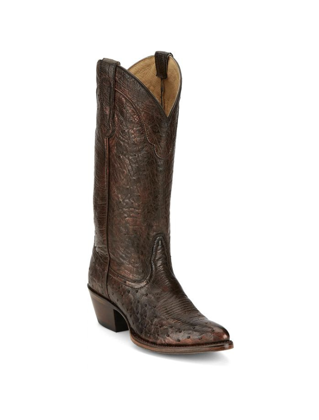 Tony Lama Women's Lenora 13" Smooth Ostrich Cowgirl Boots in Copper luxury western cowboy boots