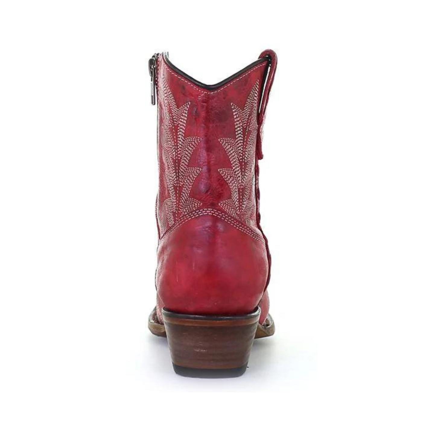 Corral Red Zipper Ankle Bootie