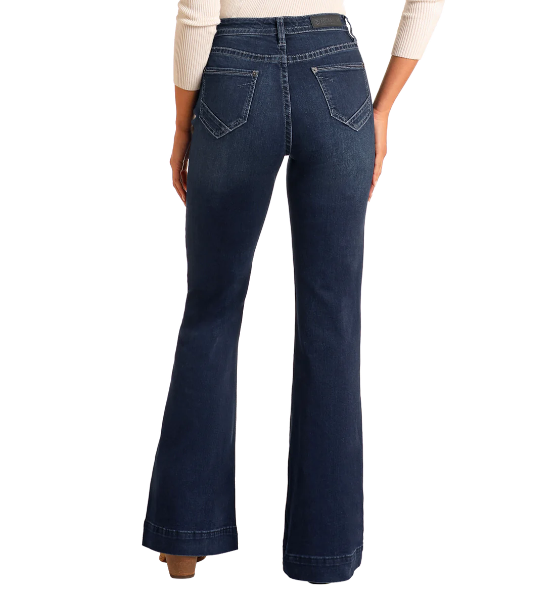 Button Fly High Rise Trousers