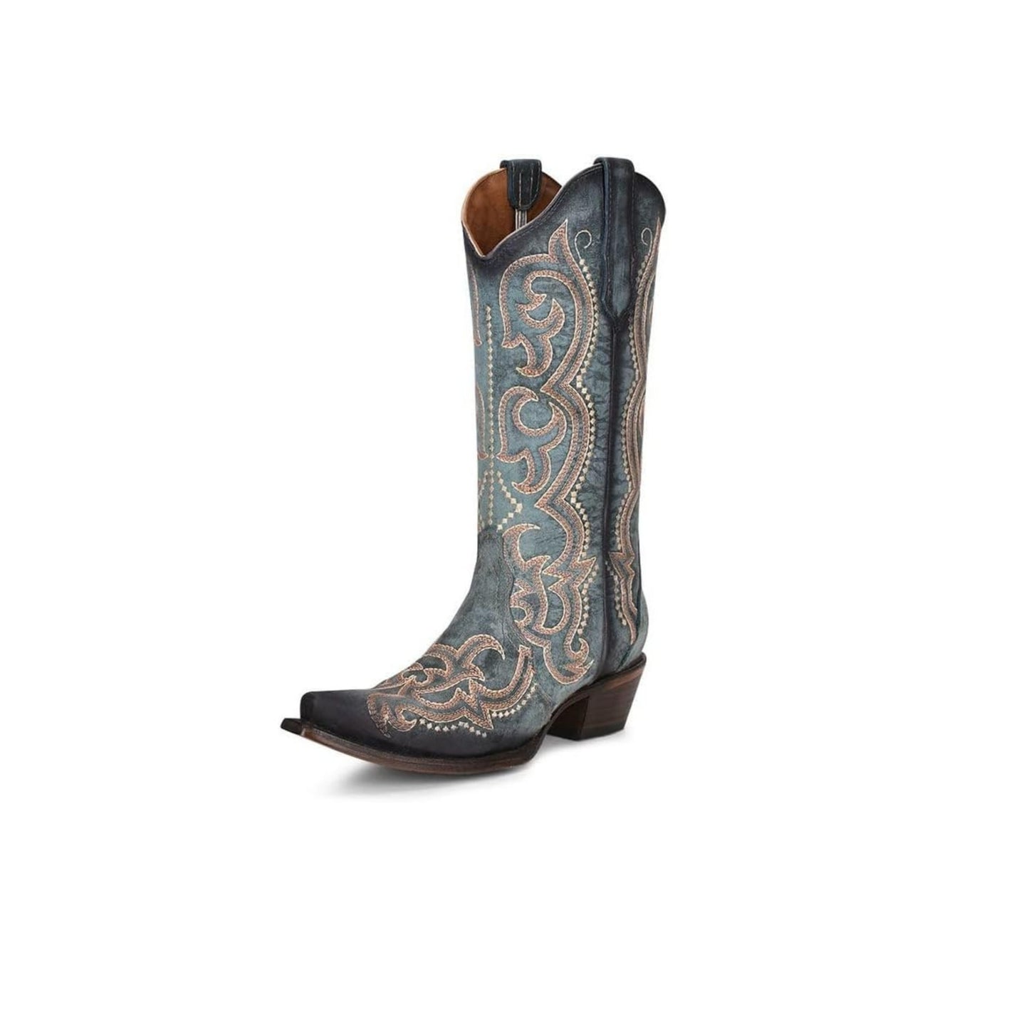 Corral Blue Jean Embroidery Boots