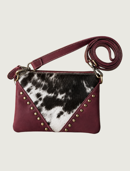Mavericks Studded Leather & Cowhide Crossbody Bag