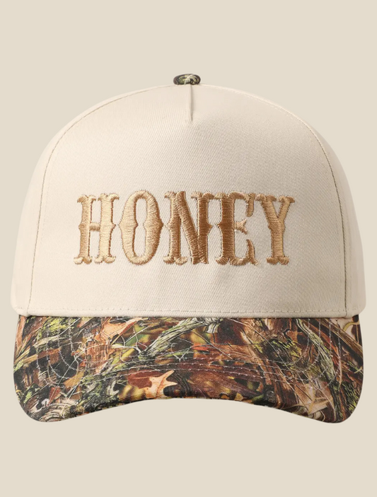 Honey Lettering Two Tone Trucker Hat
