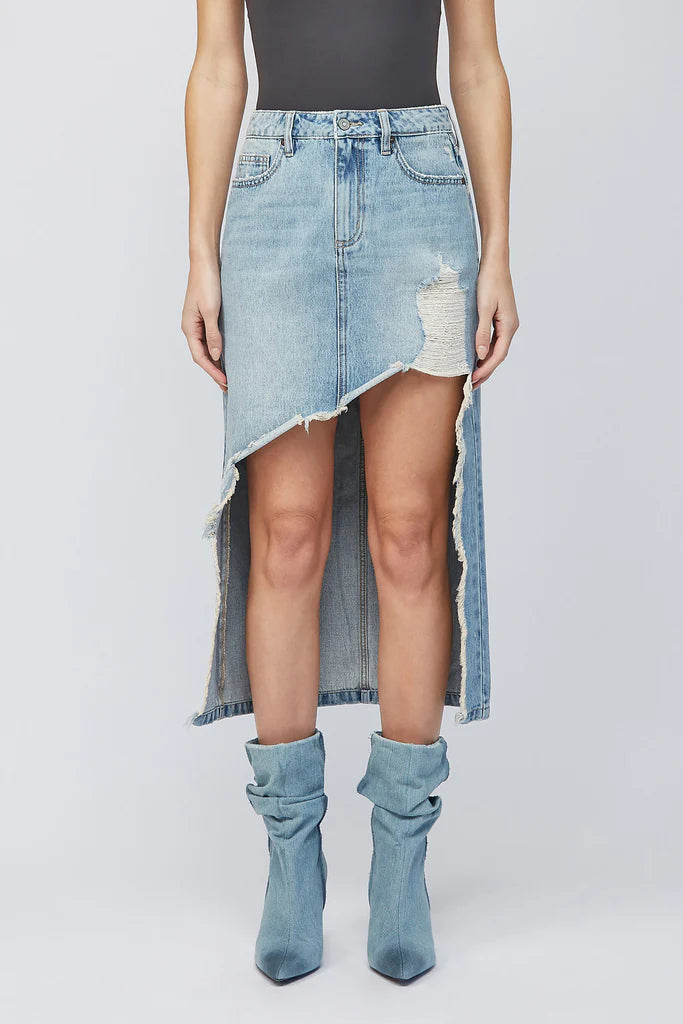 HIDDEN Peyton Heavy Distressed Skirt