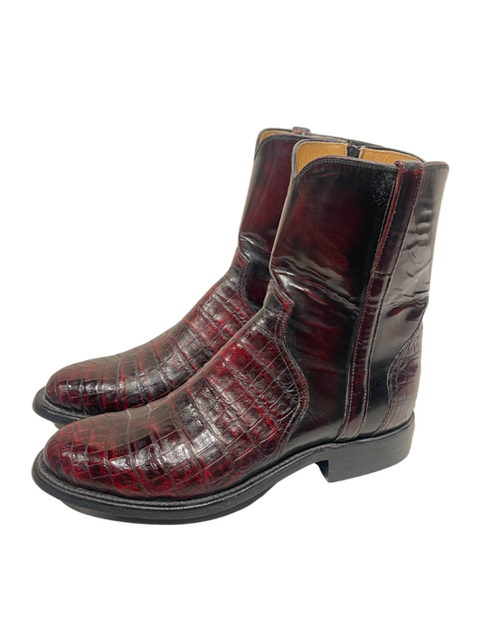 Lucchese Red Crocodile Boot