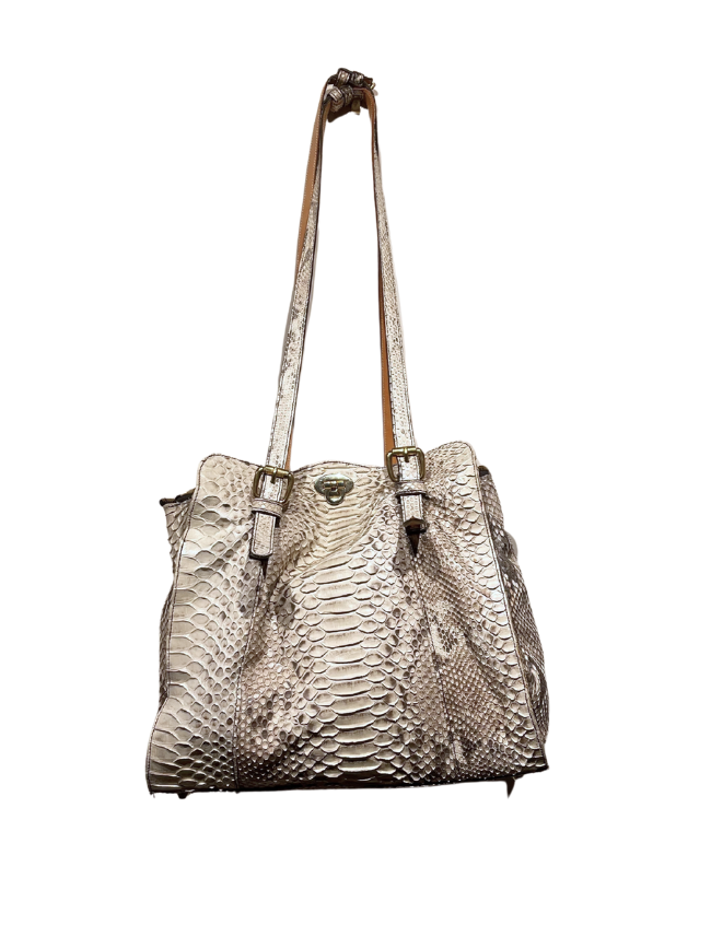 Mavericks White Python Hand Bag