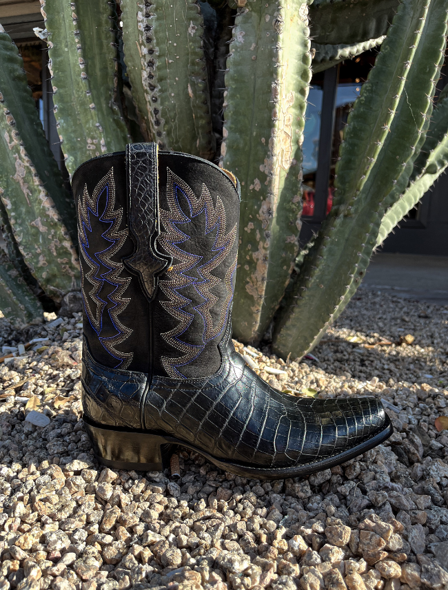 Old Gringo Richmond Nile Crocodile Cowboy Boots in Black