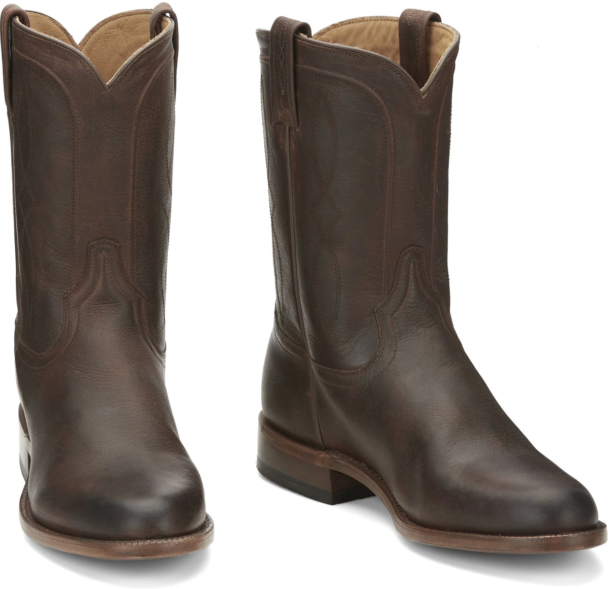 Tony Lama Monterey 10" Round Toe Boots in Whiskey Brown