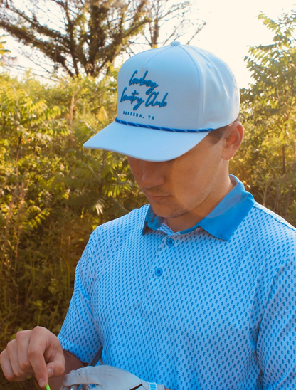 Cowboy Country Club Cursive Roped Hat in White