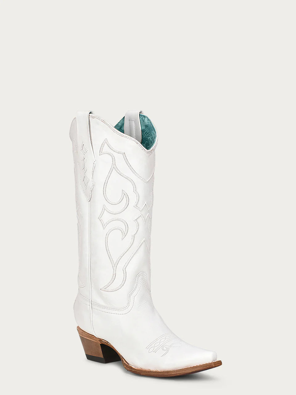 Corral Embroidered White Boots